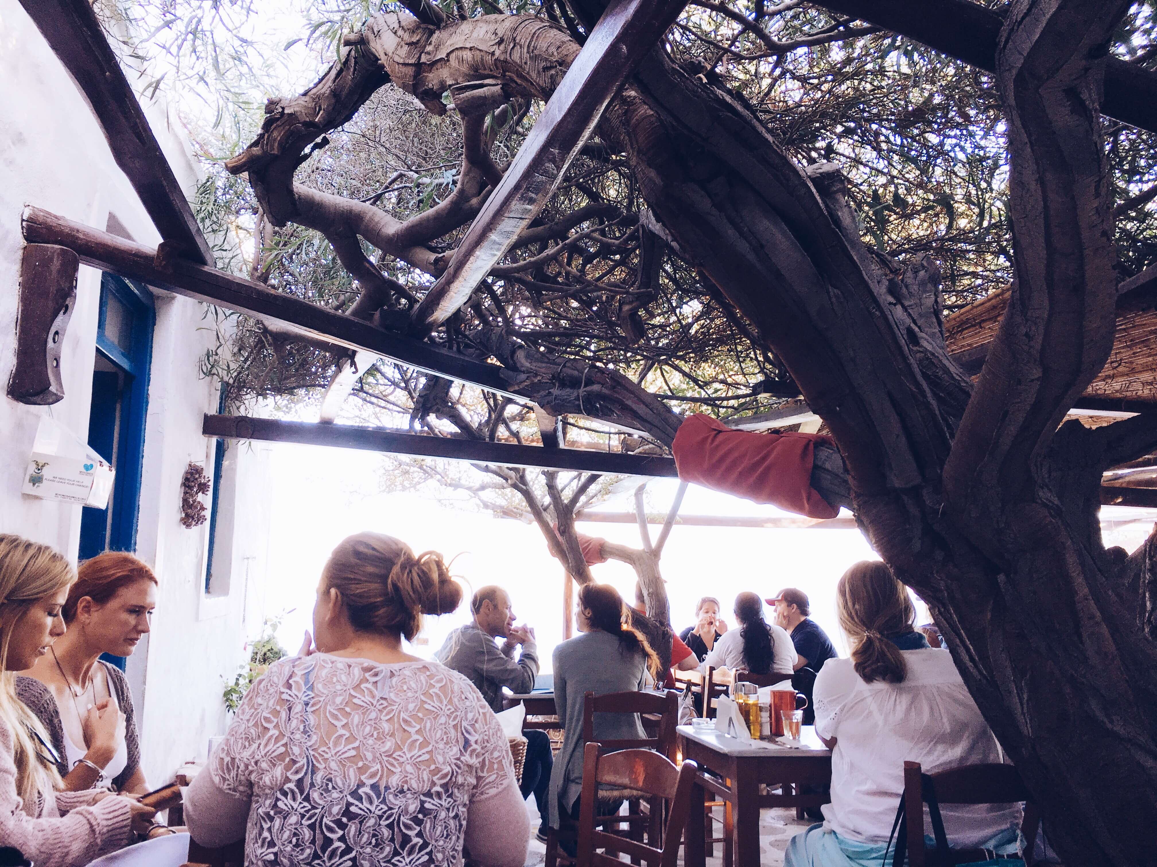 Kikis Taverne auf Mykonos am Agios Sostis Strand